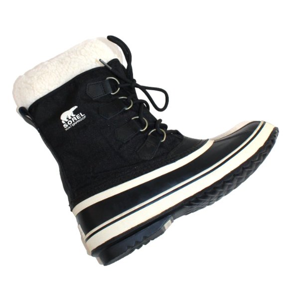 Sorel Carnival Cold Weather Black Stone Sherpa Pile Snow Cuff Boot, Size… - Picture 2 of 9